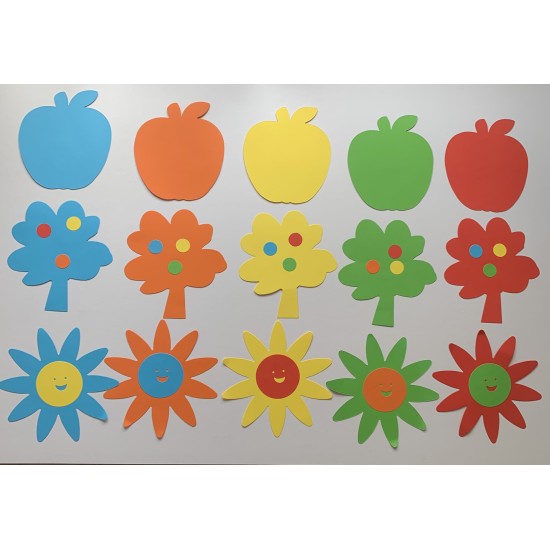 Tree, Apple,Fish, Flower, Butterfly - Cut Out Shapes