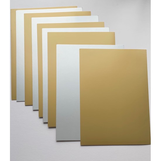 A4 Card Gold or Silver Pack of  10's