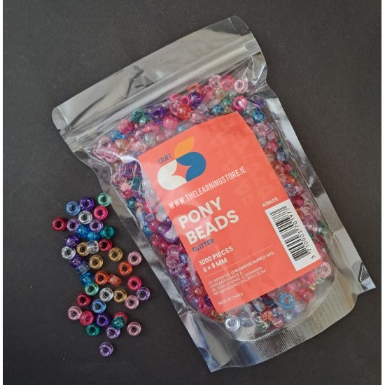 Pony Beads Glitter 100s