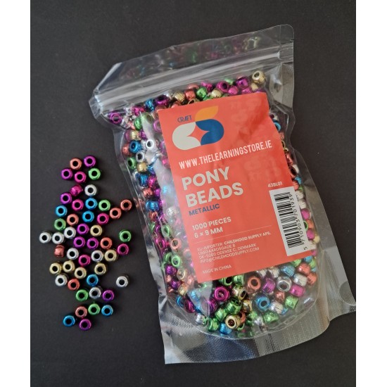 Pony Beads Metallic 100s