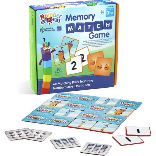 NumberBlocks Memory Match Game