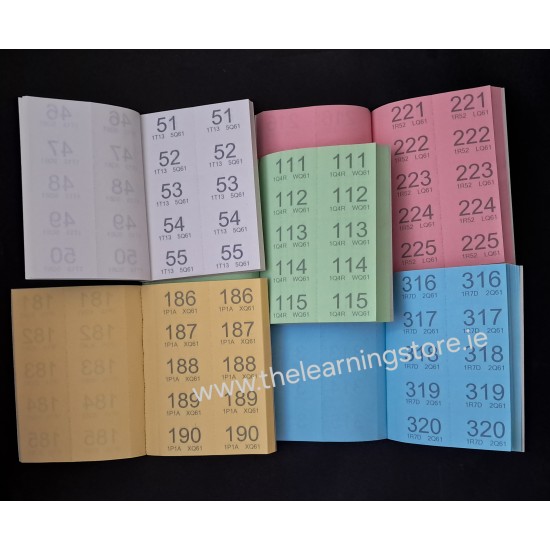 Raffle & Cloakroom Tickets (1-500) 12 Book Bundle