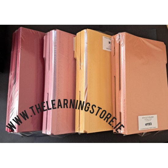 5th Cut Folders Tabbed Coloured