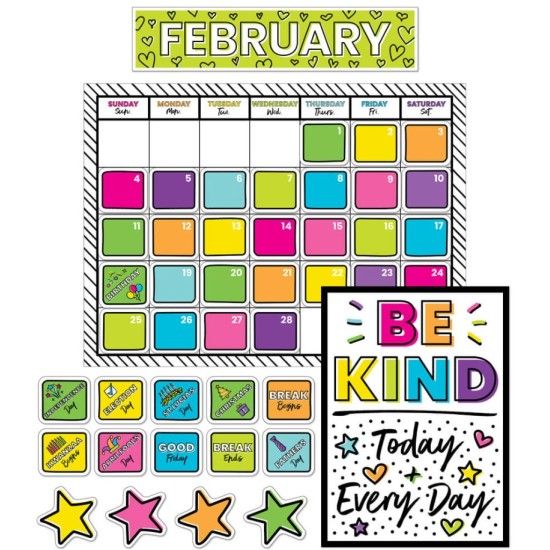 Kind Vibes Calendar Bulletin Board Set