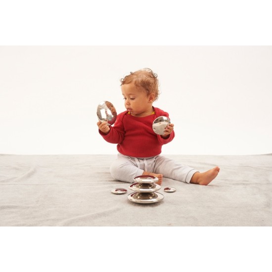 Sensory Reflective Silver Buttons