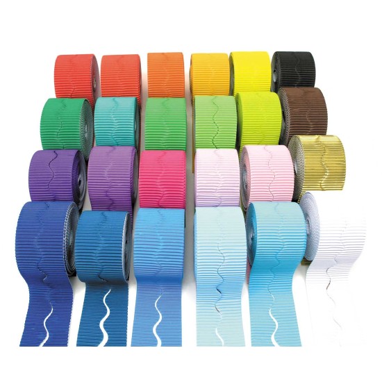 Corrugated Borders Scaloped Colours